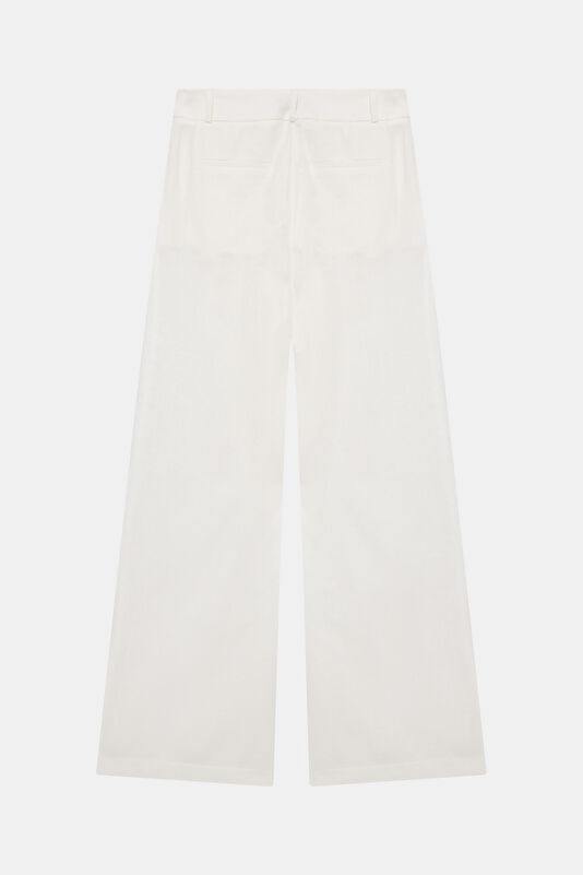 Beyaz Wide Leg Pantolon 2
