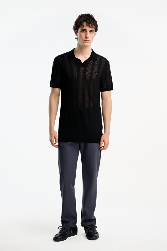 Anthracite Straight Leg Men's Trousers