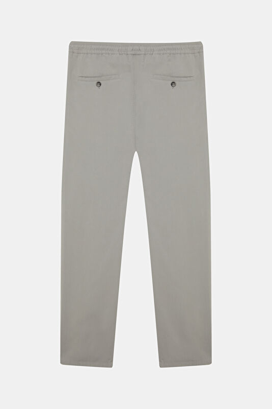Gray Straight Leg Lyocell Men's Trousers 2