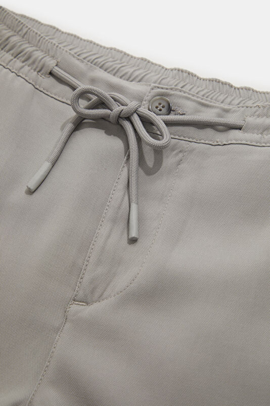 Gray Straight Leg Lyocell Men's Trousers 3