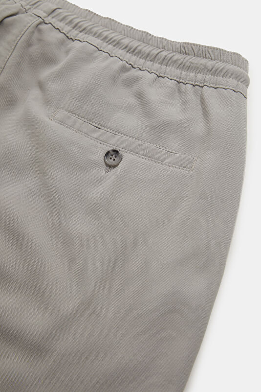 Gray Straight Leg Lyocell Men's Trousers 4