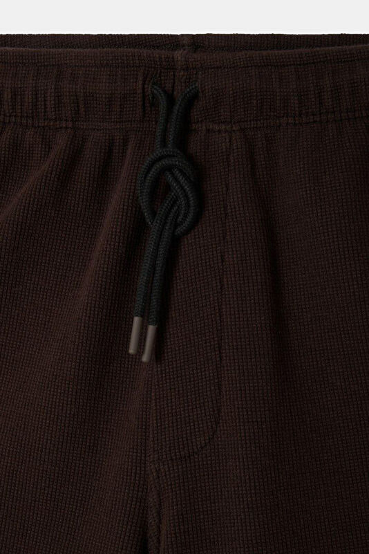 Dark Brown Wide Leg Cotton Elastane Men's Sports Trousers 2