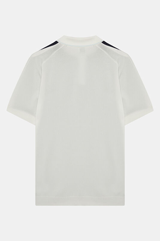 Ecru Polo Collar Men's T-Shirt 2