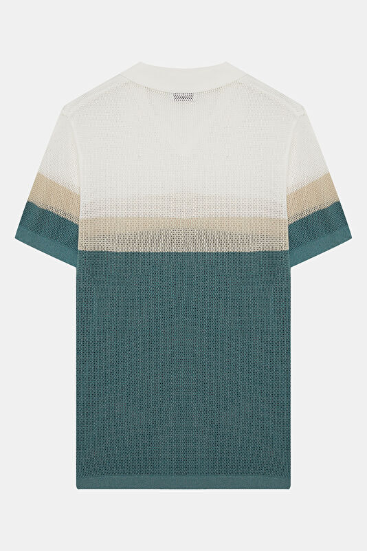 Green Polo Collar Men's T-Shirt 2