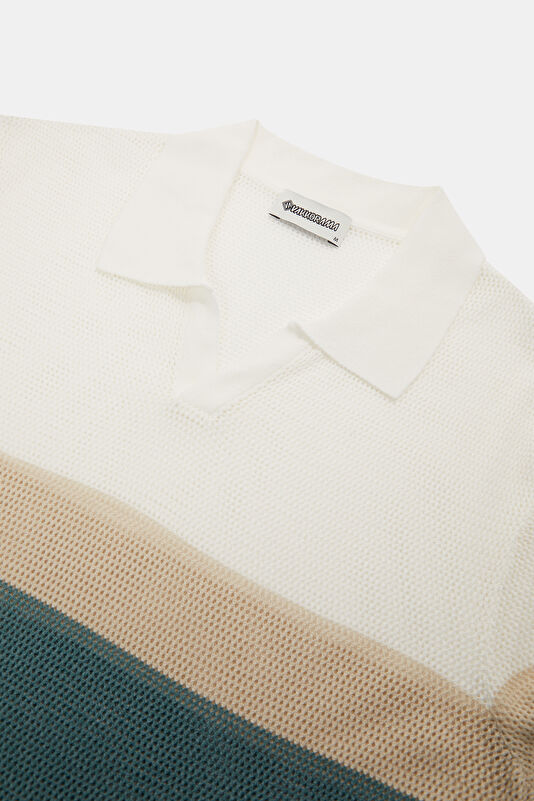 Green Polo Collar Men's T-Shirt 3