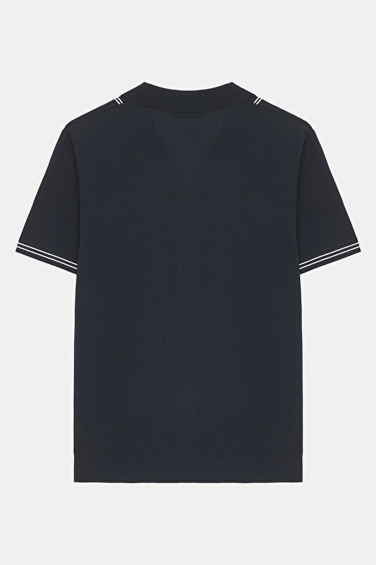 Navy Regular Striped Patterned Men's T-Shirt 2