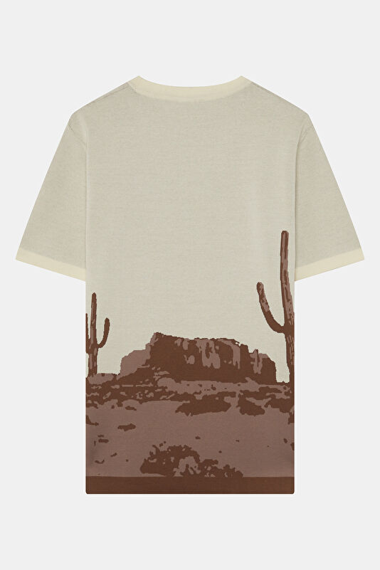 Multicolored Crew Neck Patterned Men's T-Shirt 2