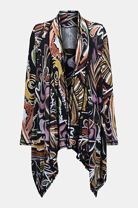 Multicolor Patterned Women's Cardigan