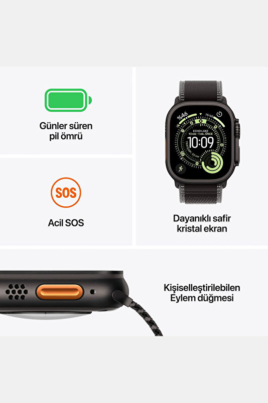 Watch Ultra 3 GPS + Cellular 49mm Black Titanium Case with Black Alpine Loop - Medium MF0V4TU/A 3