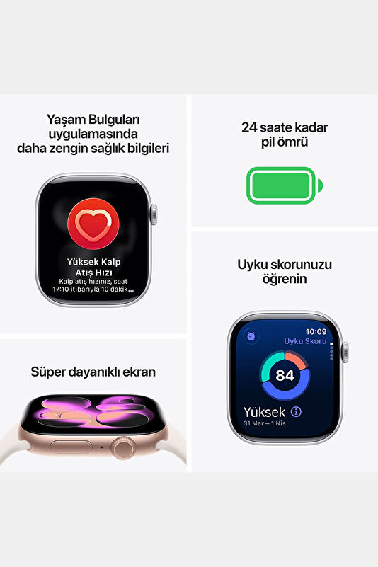 Watch Series 11 GPS 42mm Rose Gold Pembe Altın S/M MEU04TU/A 3