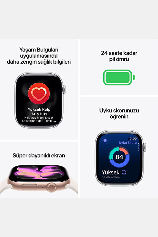 Watch Series 11 GPS 46mm Jet Black Siyah S/M MEUW4TU/A 3