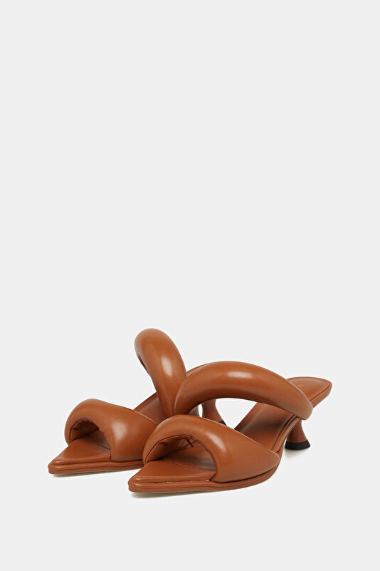 Sara Mule Tan Women's Slippers 2