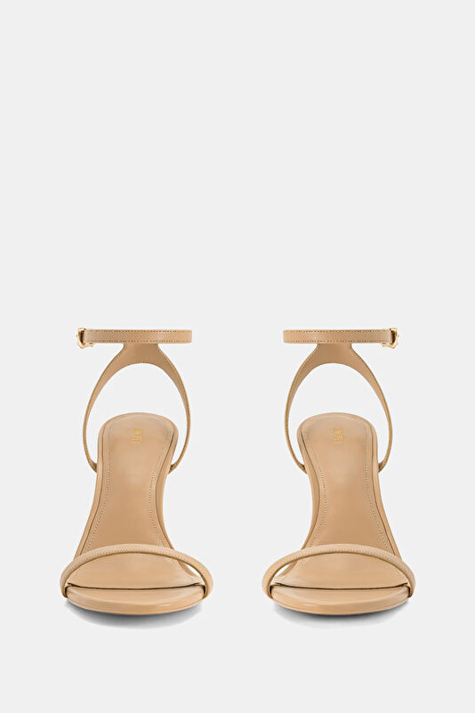 Alivia Gold Metal Heel Khaki Women's Shoes 3
