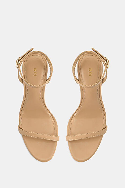 Alivia Gold Metal Heel Khaki Women's Shoes 4
