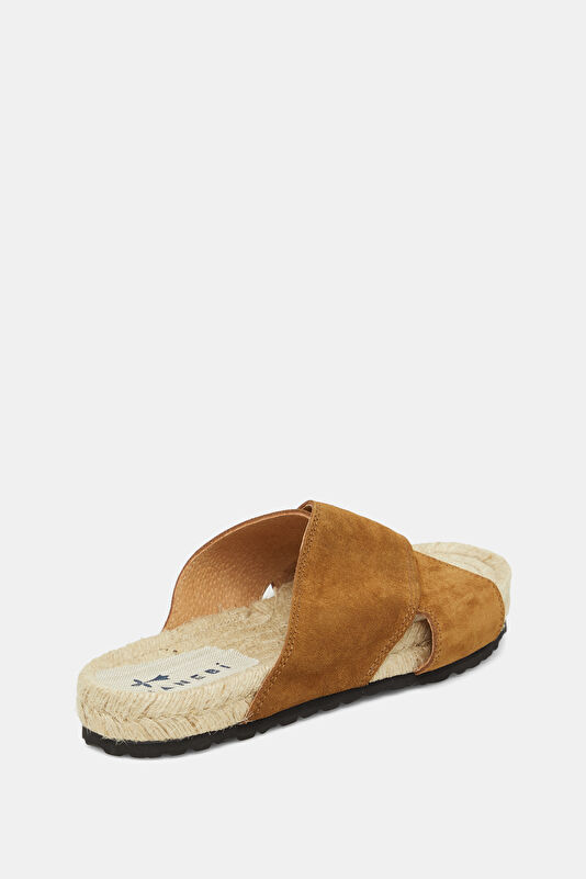 Crossed Bands Brown Men's Slippers 3