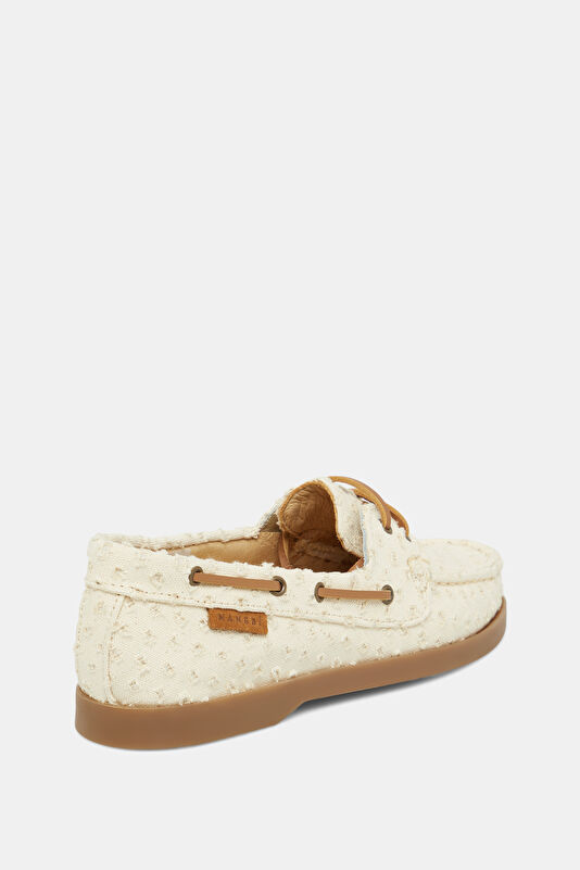 Krem Kadın Boat Shoes 3