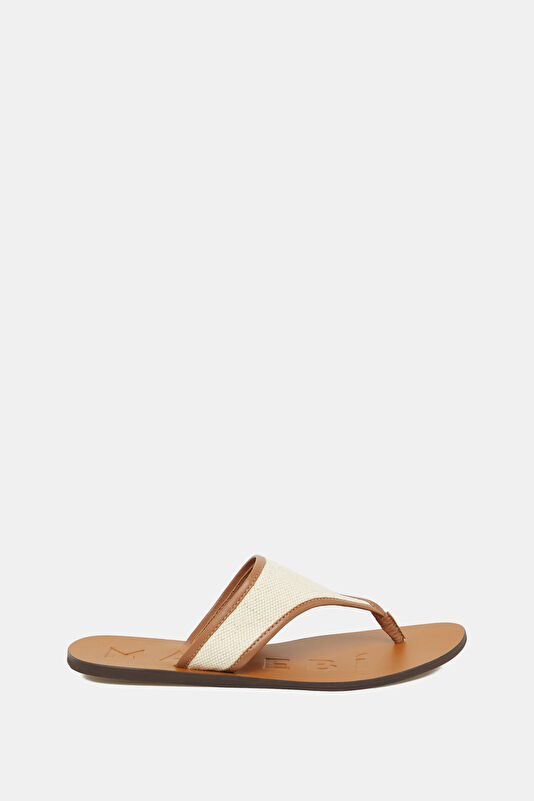Leather Sandals Tan Women's Slippers