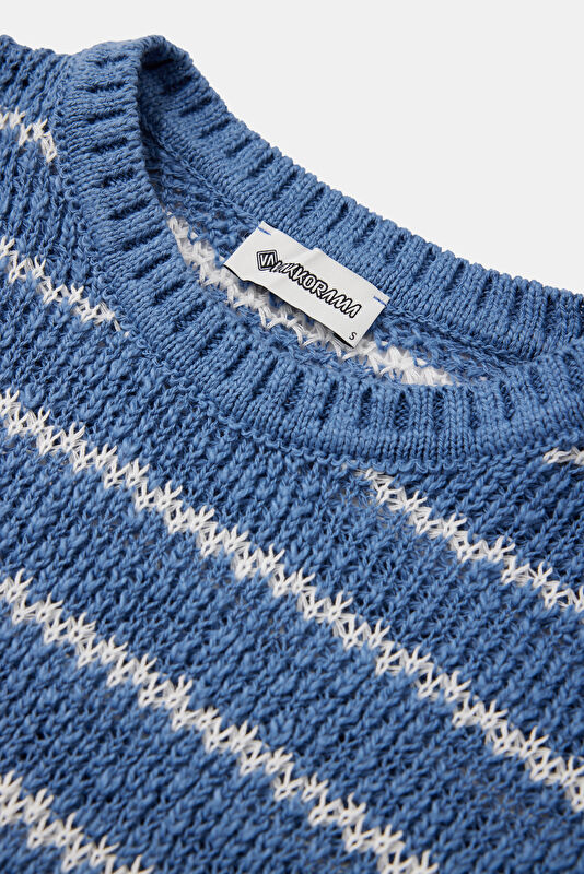 Multicolored Striped Knit Women's Sweater 3