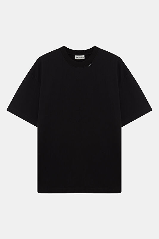 Black Crew Neck Embroidered Men's T-Shirt 4