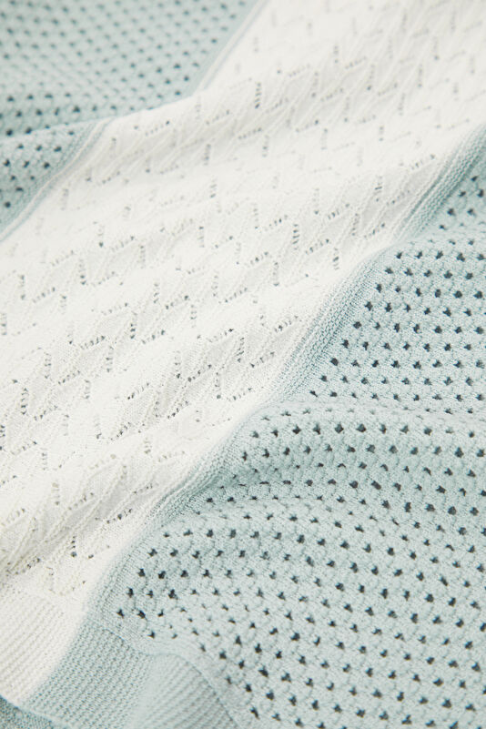 Light Blue Crew Neck Textured Men's T-Shirt 4