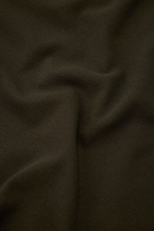 Khaki Polo Collar Embroidered Men's T-Shirt 4