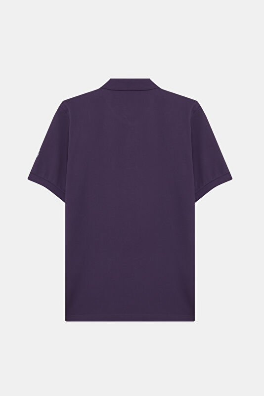 Purple Polo Neck Printed Tshirt 2