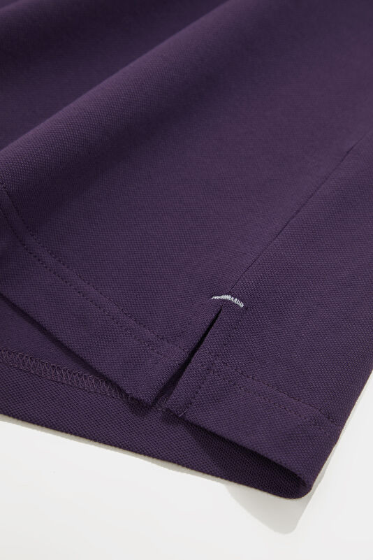 Purple Polo Neck Printed Tshirt 4
