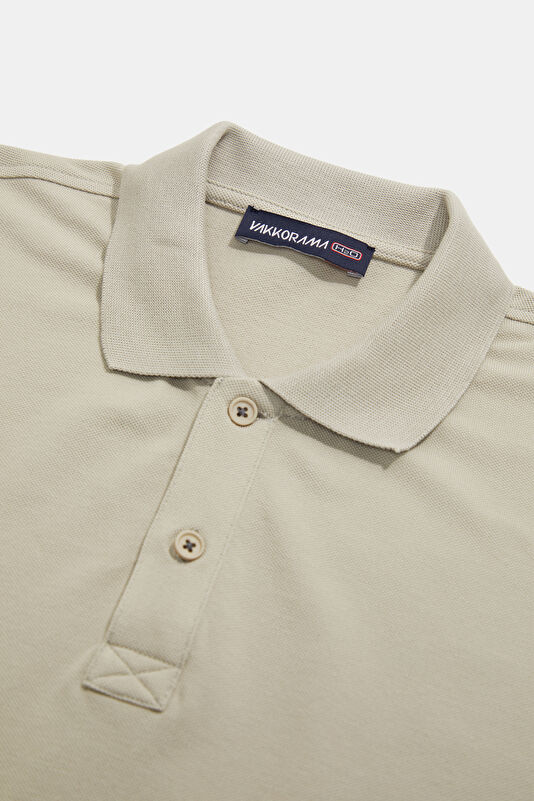 Stone Polo Collar Printed Men's T-Shirt 3