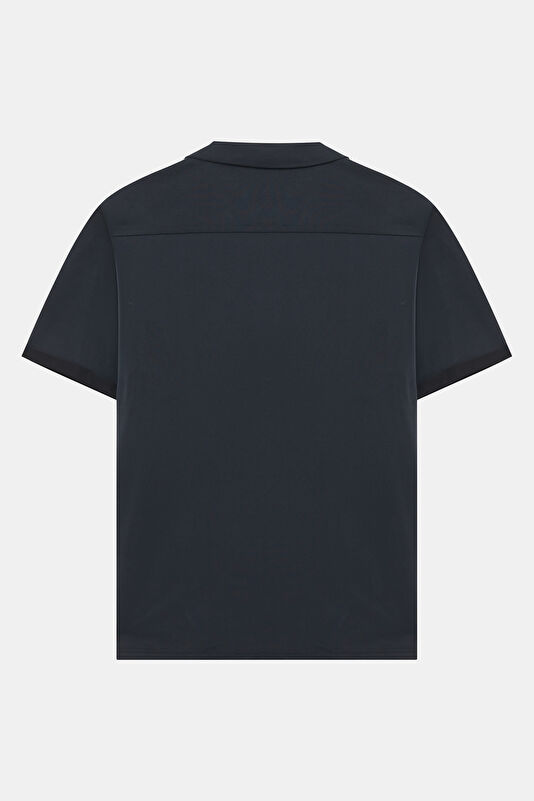 Black Resort Collar Men's Shirt 2