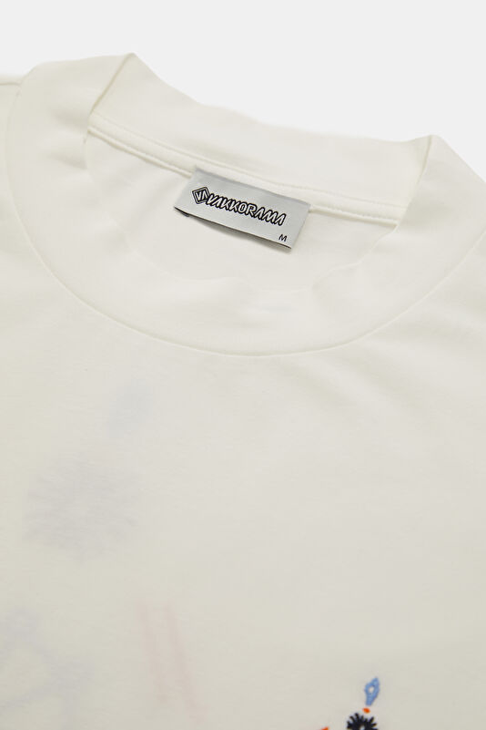 Ecru Crew Neck Embroidered Men's T-Shirt 3