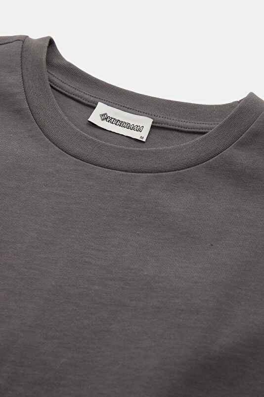 Gray Crew Neck Printed Men's T-Shirt 3