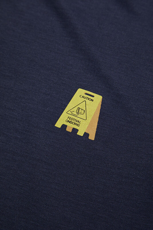 Navy Crew Neck Printed Men's T-Shirt 4
