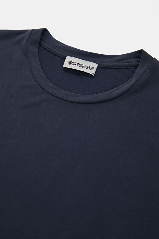 Navy Blue Crew Neck Men's T-Shirt 3
