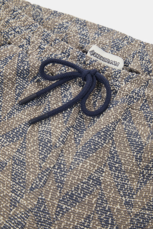 Indigo Patterned Men's Shorts 3