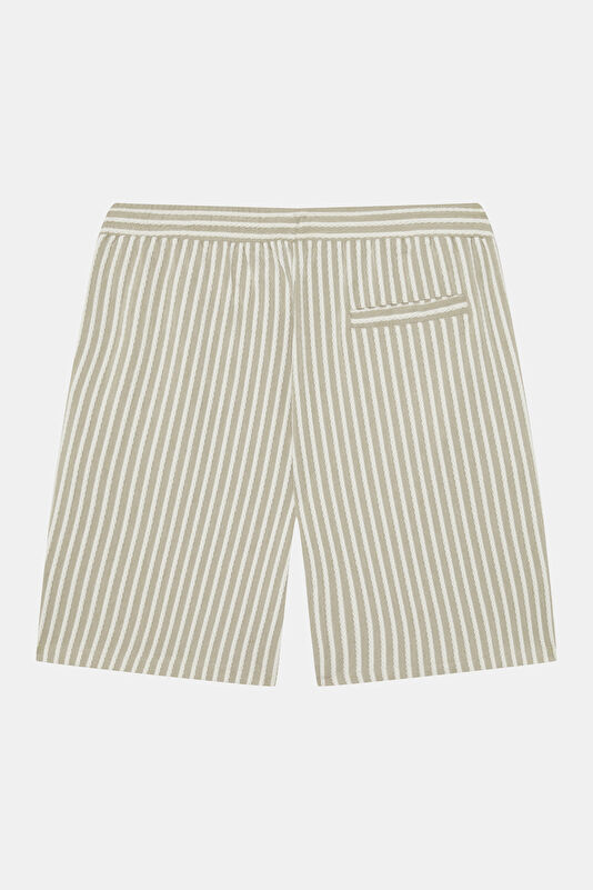 Beige Patterned Men's Shorts 2