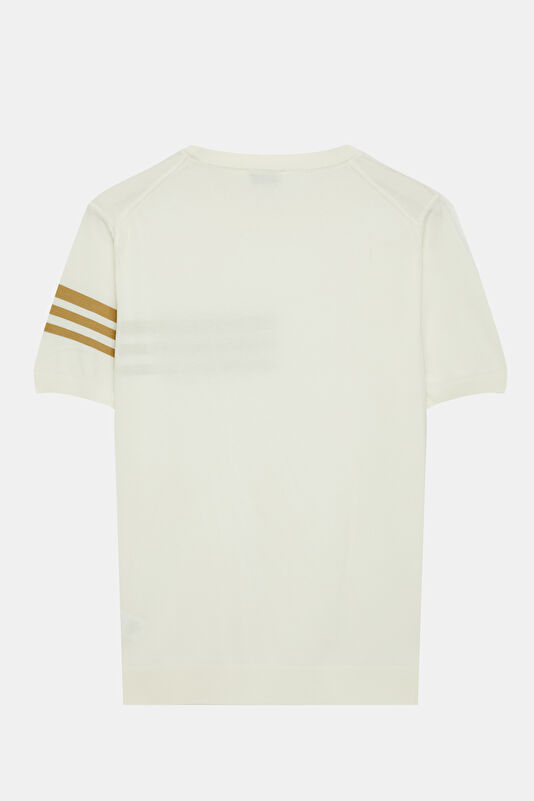 Ecru Crew Neck Men's T-Shirt 2