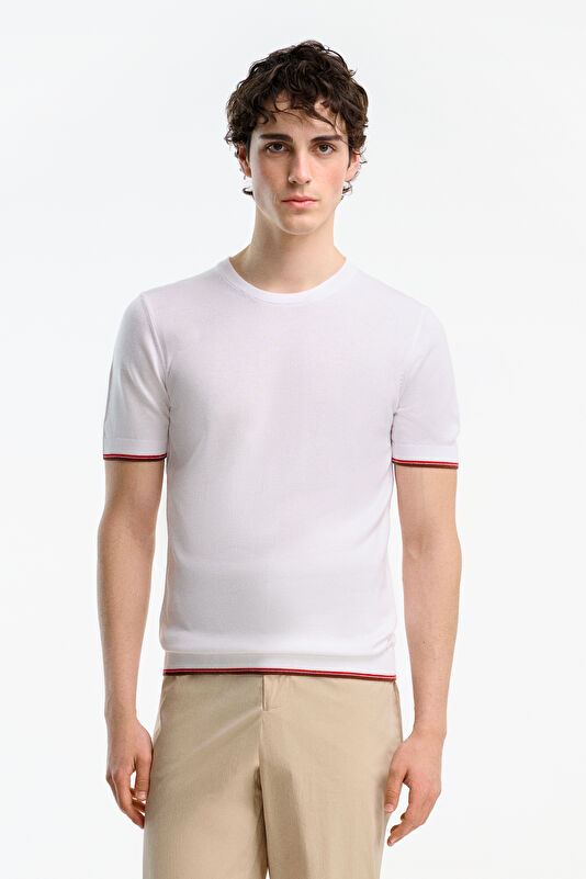 White Crew Neck Men's T-Shirt