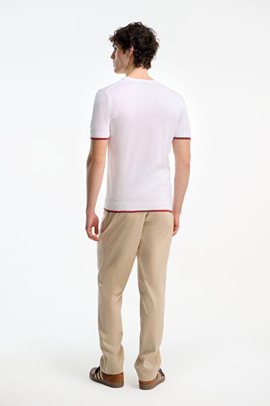 White Crew Neck Men's T-Shirt 2