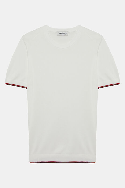 White Crew Neck Men's T-Shirt 4