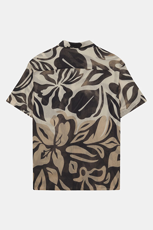 Multicolored Patterned Resort Collar Men's Shirt 2