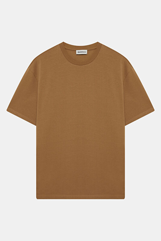 Camel Crew Neck Printed Men's T-Shirt