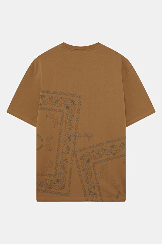 Camel Crew Neck Printed Men's T-Shirt 2