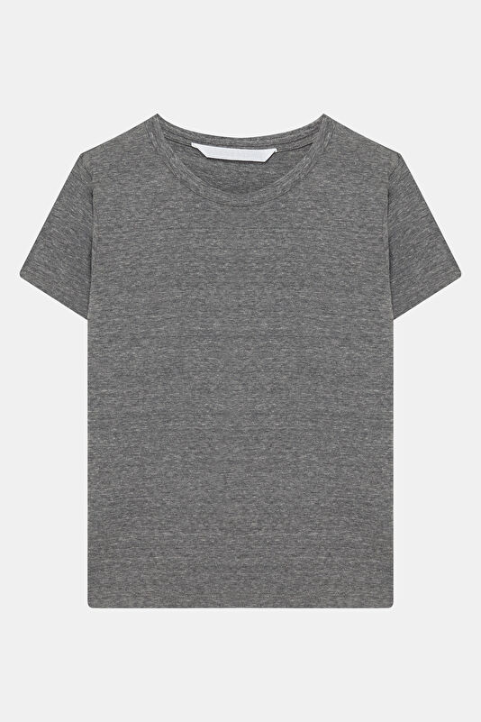 Gri Melanj Kadın T-Shirt 4