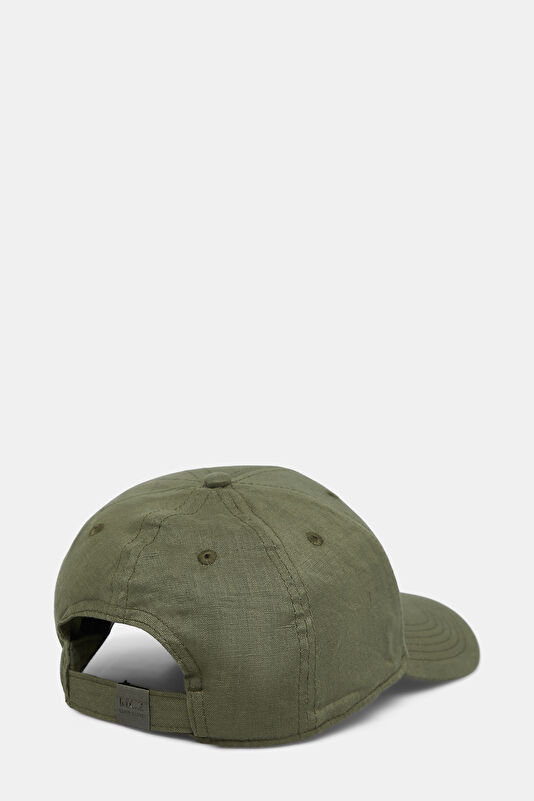 Green Embroidered Linen Hat 2