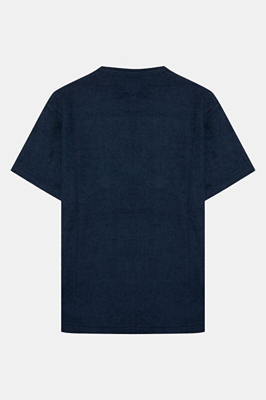 Relax Fit Navy Crew Neck Men's T-Shirt 2