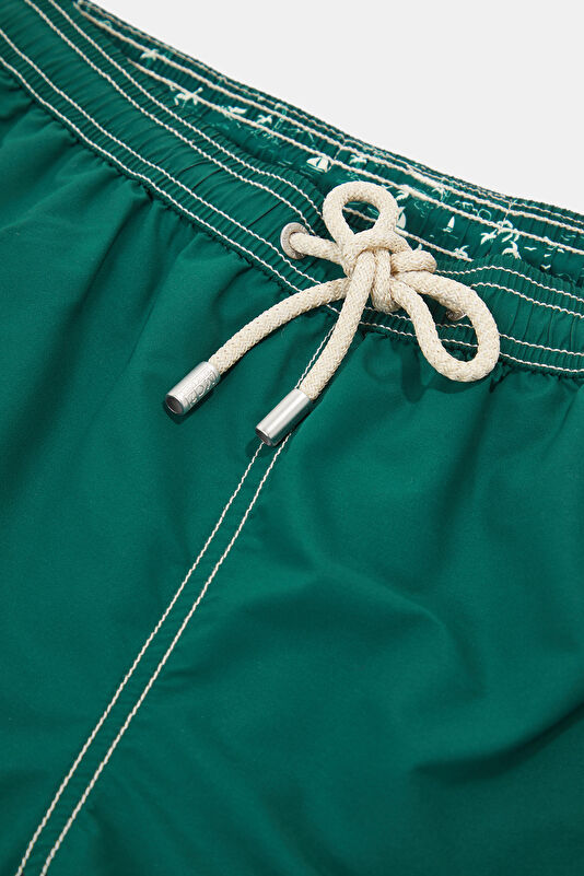 Green Patterned Elasticated Men's Swimsuit 3