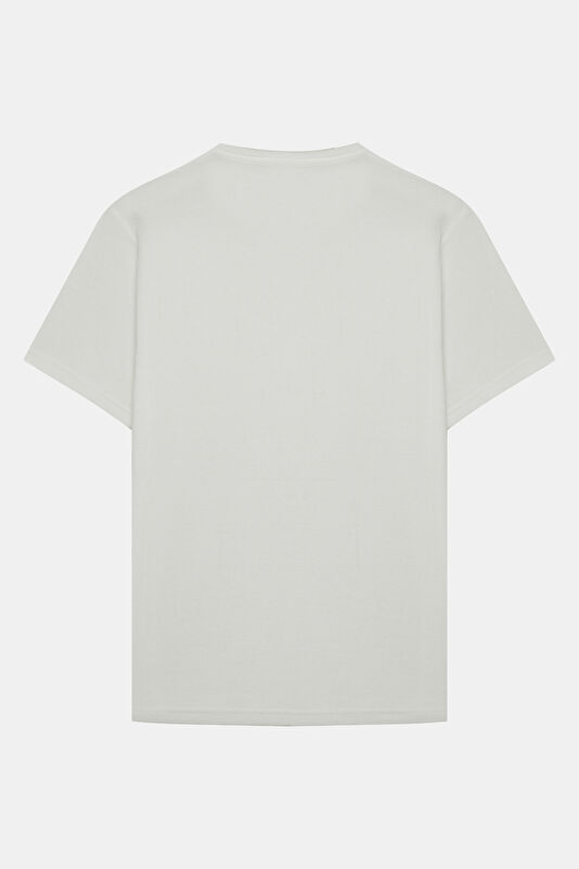 Relax Fit White Crew Neck Men's T-Shirt 2