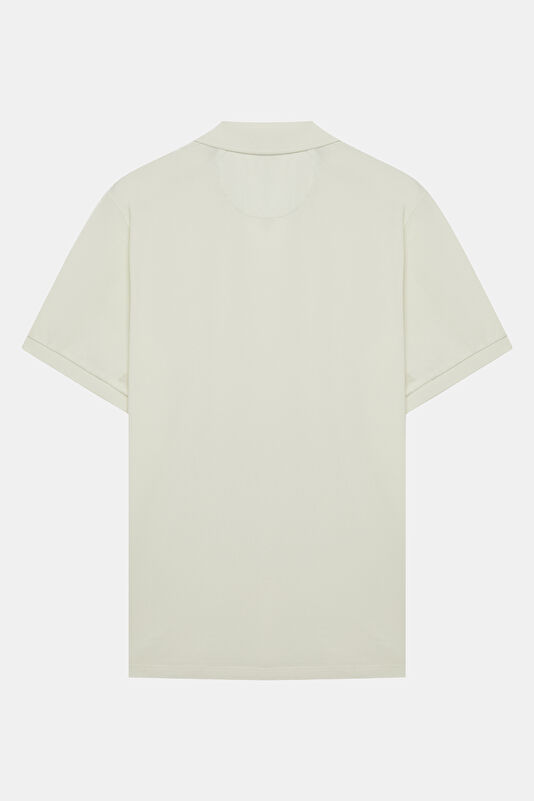 Relax Kalıp Ekru Polo Yaka Erkek T-Shirt 2
