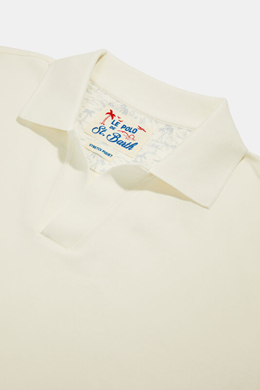 Relax Kalıp Ekru Polo Yaka Erkek T-Shirt 3