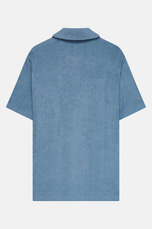 Relax Kalıp Mavi Polo Yaka Erkek T-Shirt 2
